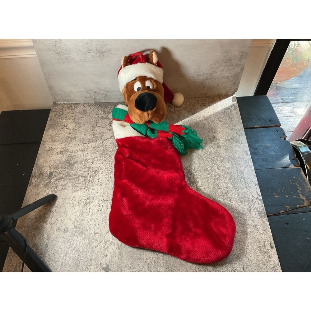 Scooby Doo Christmas Stocking 3D Plush Santa Hat Warner Brothers 1999 Vintage